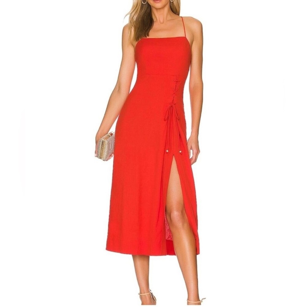 Free People | Francesca Midi Orange Dress